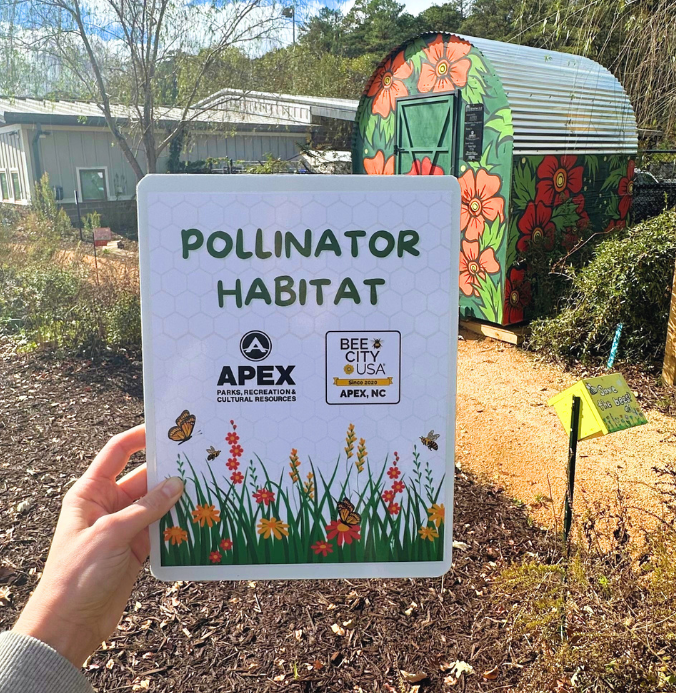 pollinator habitat sign